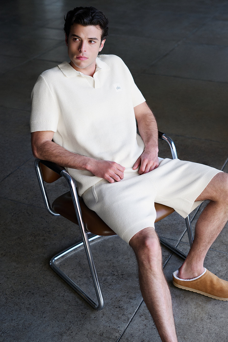 7" Sports Club Sweater Knit Short - Ivory