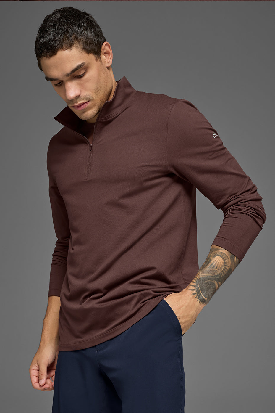 Conquer 1/4 Zip Reform Long Sleeve - Brownstone