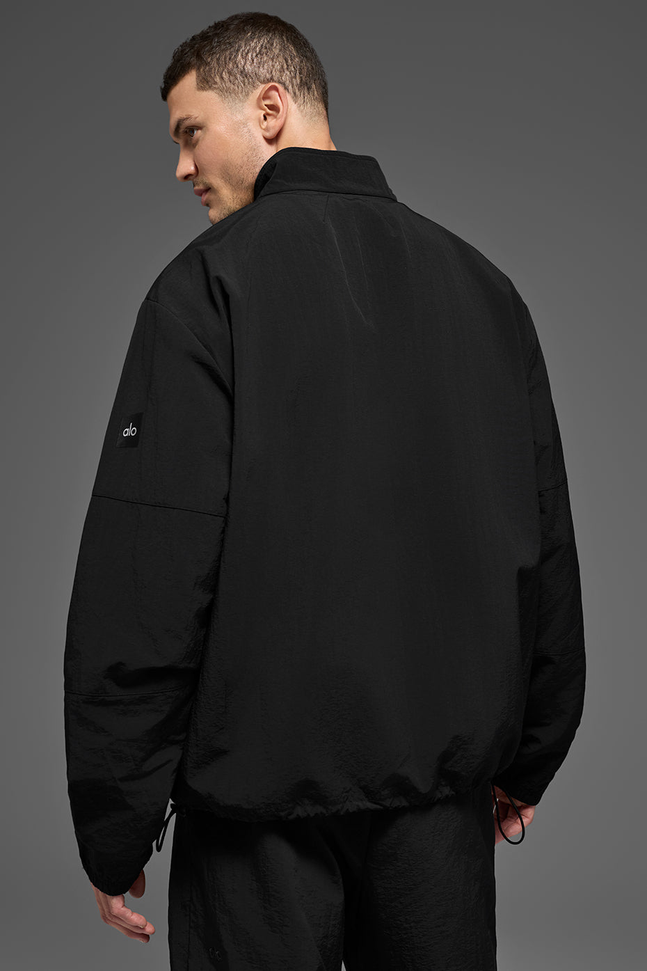 Light Weight Takeaway Track Pullover - Black