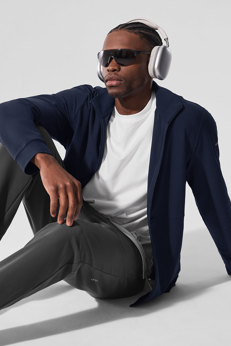 Conquer Max Mock Neck Full Zip - Navy