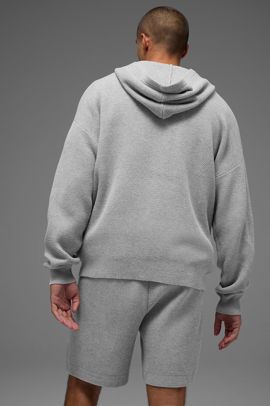 Sports Club Sweater Knit Hoodie - Athletic Heather Grey