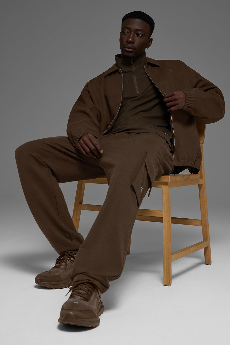 Double Take Long Sleeve 1/4 Zip - Espresso