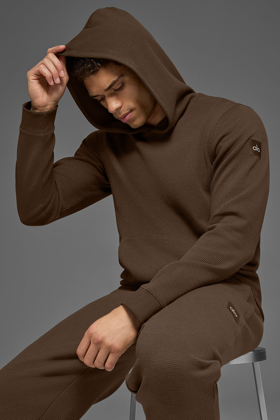 Waffle Lounge Hoodie - Espresso