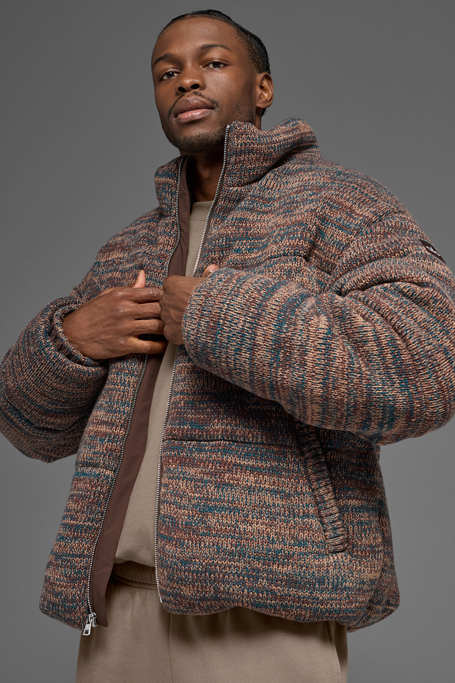 Stage Sweater Puffer - Brown Multi