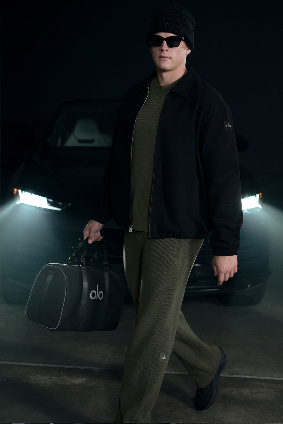 Domain Rib Knit Sweatpant - Green Olive