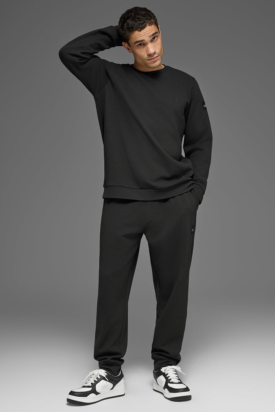 Waffle Lounge Jogger - Black