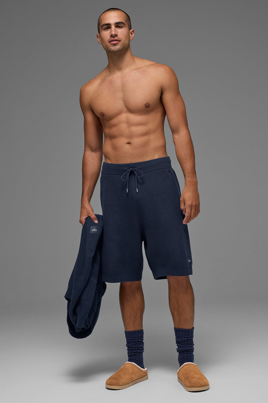 7" Sports Club Sweater Knit Short - Navy