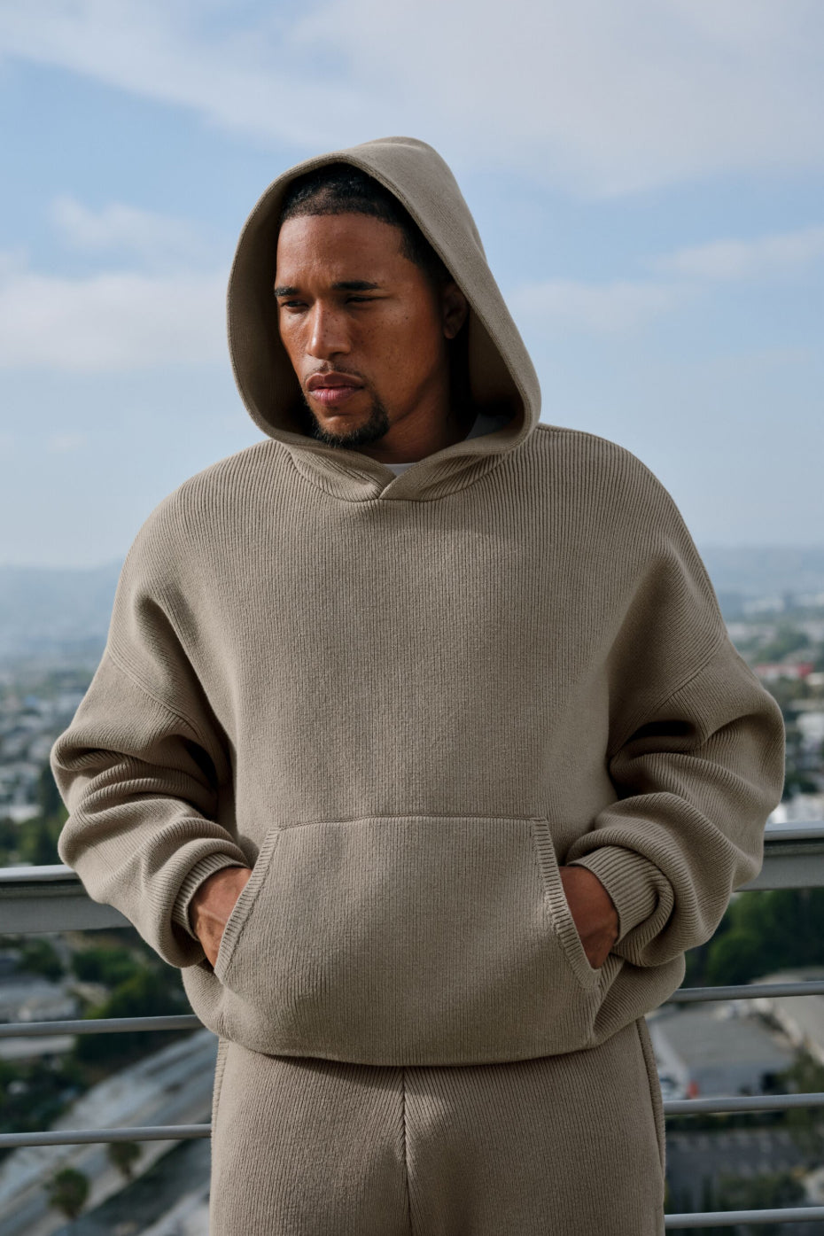 Scholar Hooded Sweater - Light Cocoa