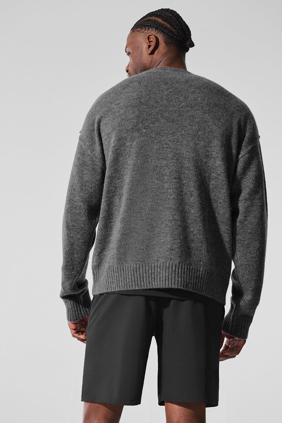 Unisex Wool Cashmere New Class Crewneck Sweater - Platinum Grey