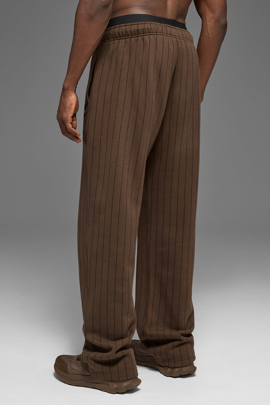Pinstripe Straight Leg Sweatpant - Espresso Pinstripe